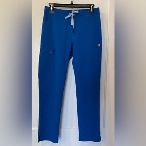 Figs Yola Skinny Scrub Pants Royal Blue XS Petite Length